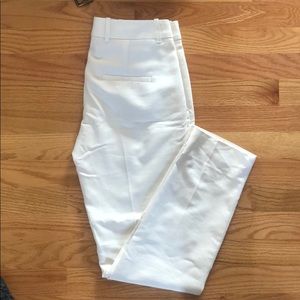 Zara White Fitted Trousers